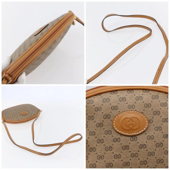 GUCCI Micro GG Supreme Shoulder Bag PVC Beige Gold 007 89 1113 Auth BA7112 - Picture 16 of 16